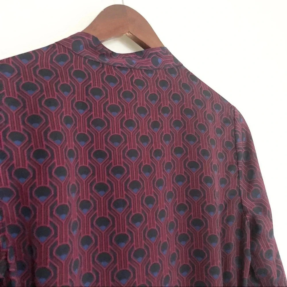 🍁 Liz Lange Maternity | Pleated Ruffle Career Top - Picture 6 of 8